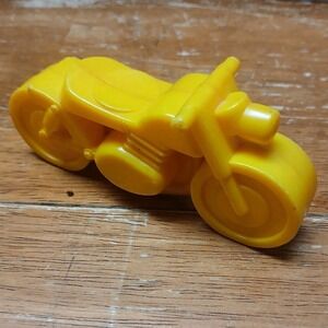 1970's Vintage Weebles Romper Room Camper Motorcycle Yellow Plastic